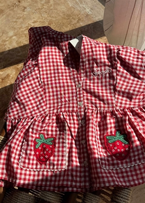 Bobbie bluse Red Checks Sissel Edelbo 